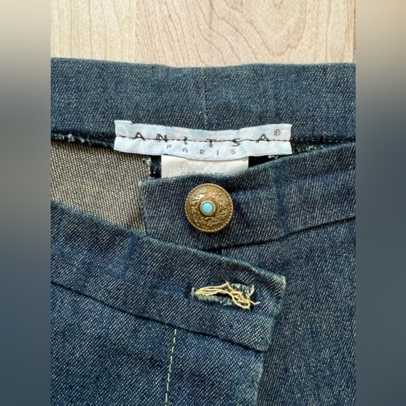 Vintage! Anitsa Paris Flower Jeans Capris - Picture 5 of 6